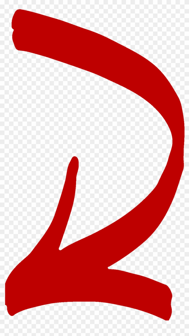 curved arrow pointing down