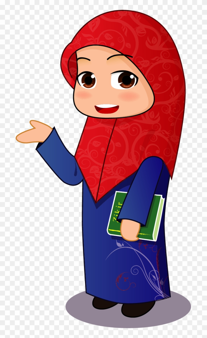 Free: Muslim Islam Hijab Clip Art - Muslim Girl Cartoon 