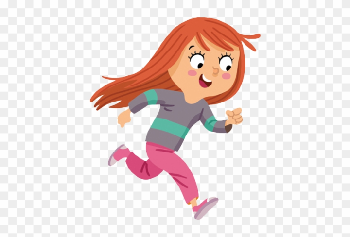 Free: Cartoon - Running Girl - Running Girl Animation 