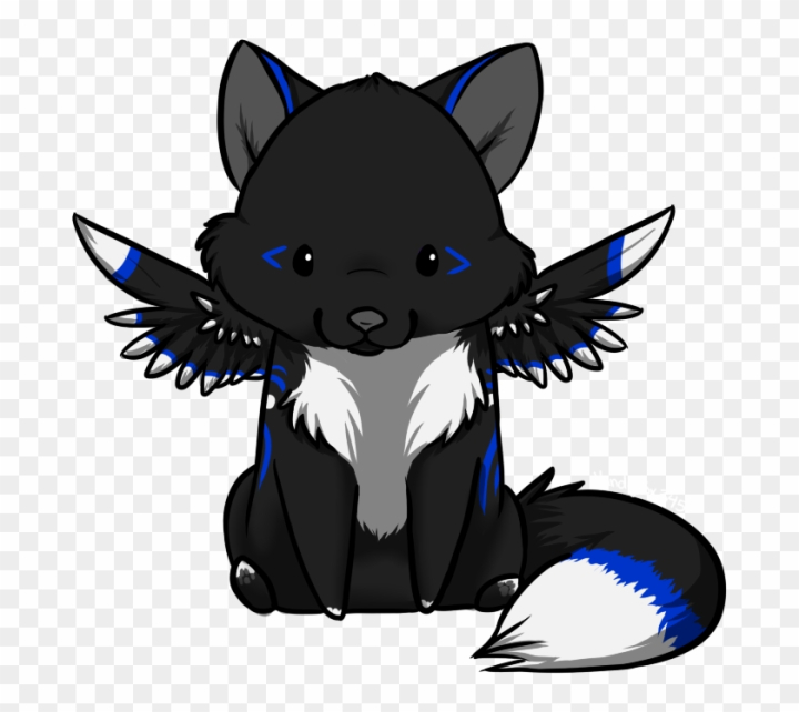 chibi wolf with wings