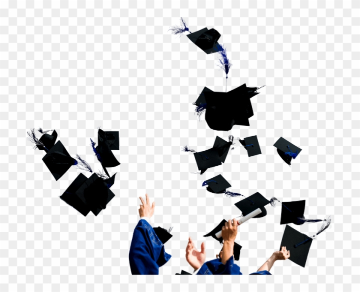 flying graduation hats clip art