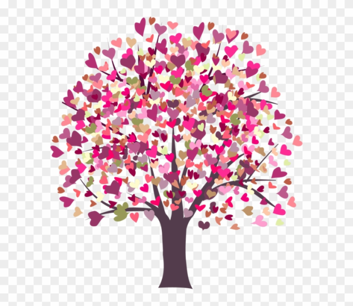 Love Tree PNG Transparent, Vector Love Tree, Trees, In Love, Pink PNG Image  For Free Download