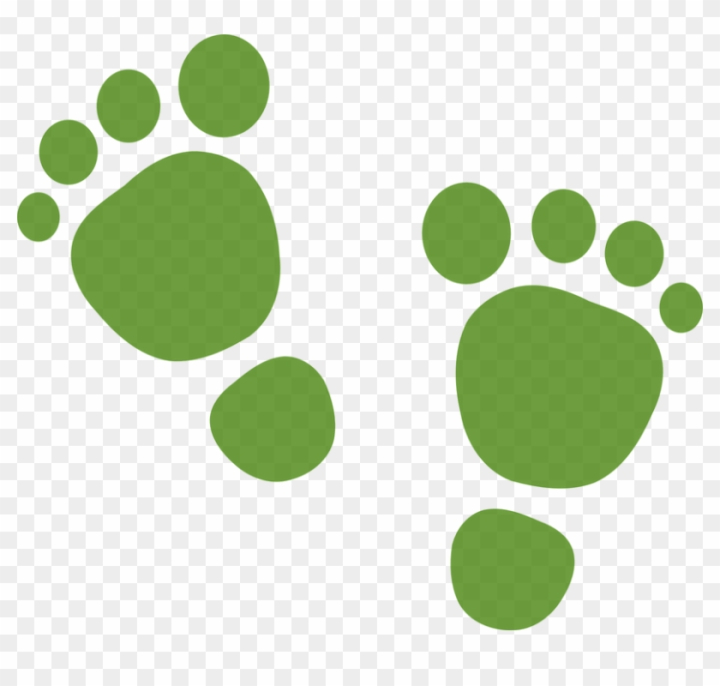 baby boy footprints clip art green
