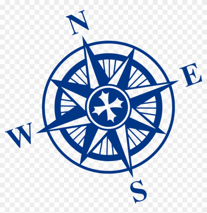 airplane ship compass on abstract blue background
