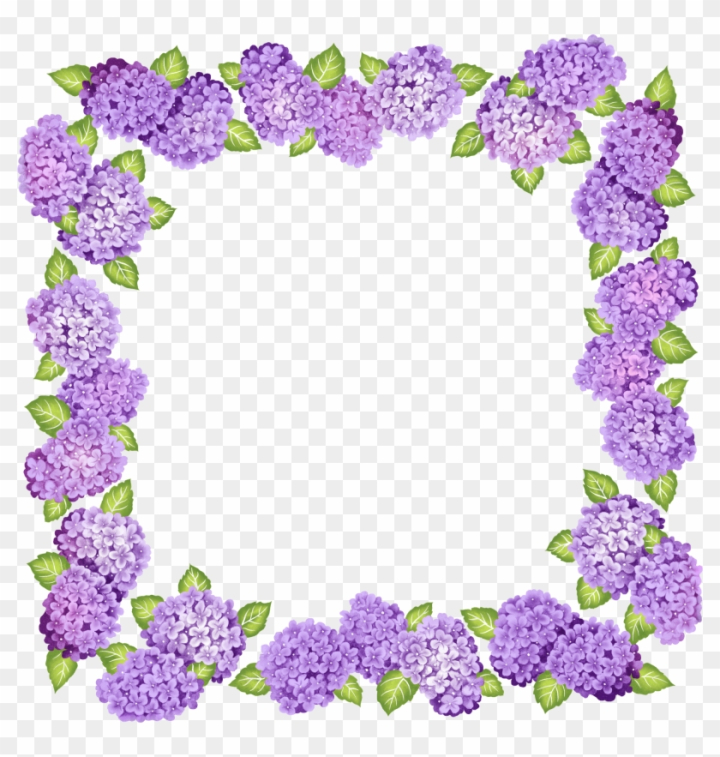 lavender flower border clipart
