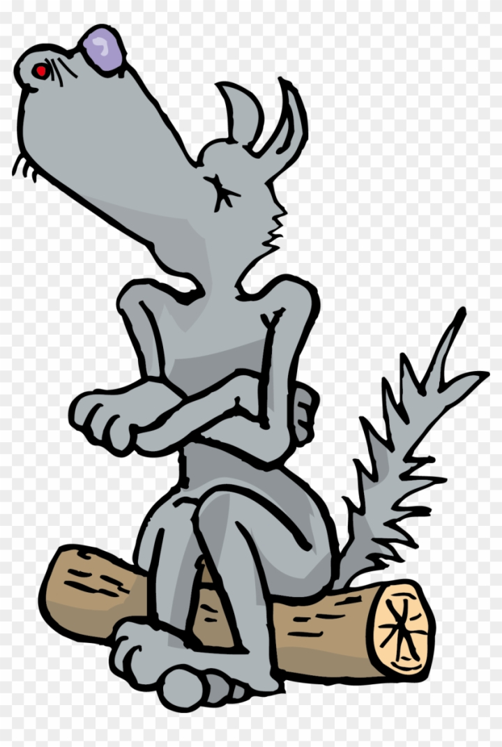 Free: Big Bad Wolf Gray Wolf Animation Clip Art - Free Png Cartoon Of Wolf  