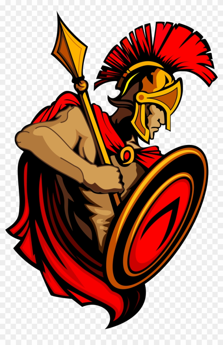 Spartan Trojan Helmet Mascot Image Stock Vector - Illustration of warrior,  mascot: 22559646