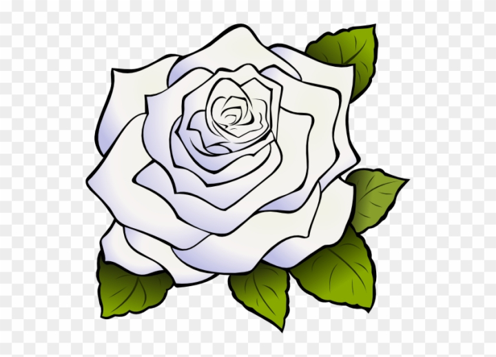 clipart roses black and white