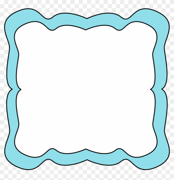 Pink Fancy Borders Clipart - Light Blue Picture Frame - PNG - Free ...