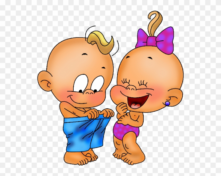 Free: Funny Baby Boy And Girl Playing Clip Art Images - Boy And Girl Cartoon  Baby 