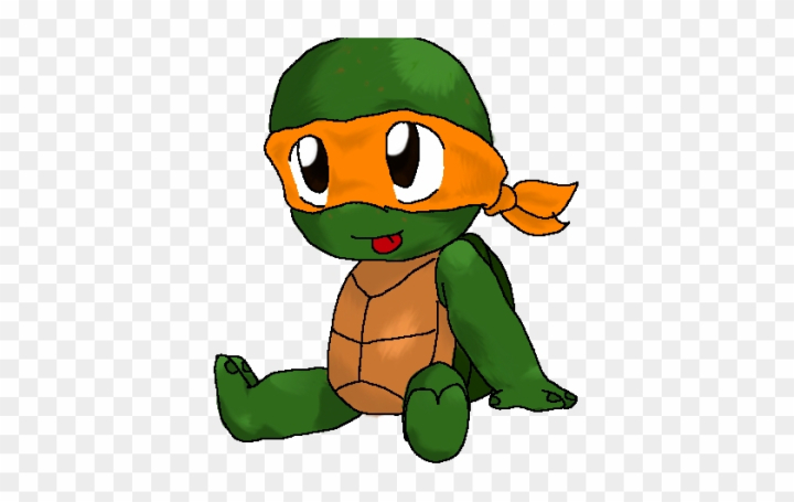 Free: Baby Ninja Turtle Cartoon - Teenage Mutant Ninja Turtles Baby Mikey -  