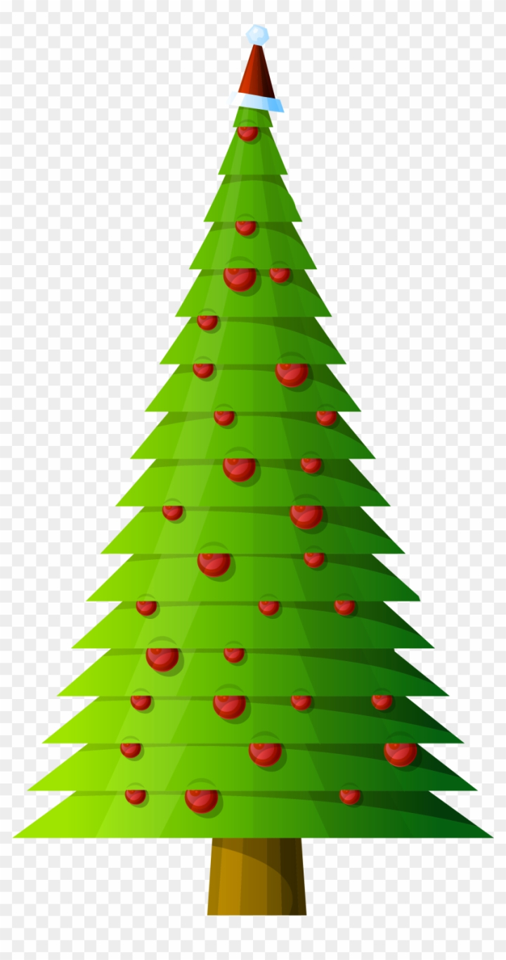 Free: Christmas Tree Modern Style Transparent Png Clipart - Clip Art Tall  Skinny Christmas Tree 