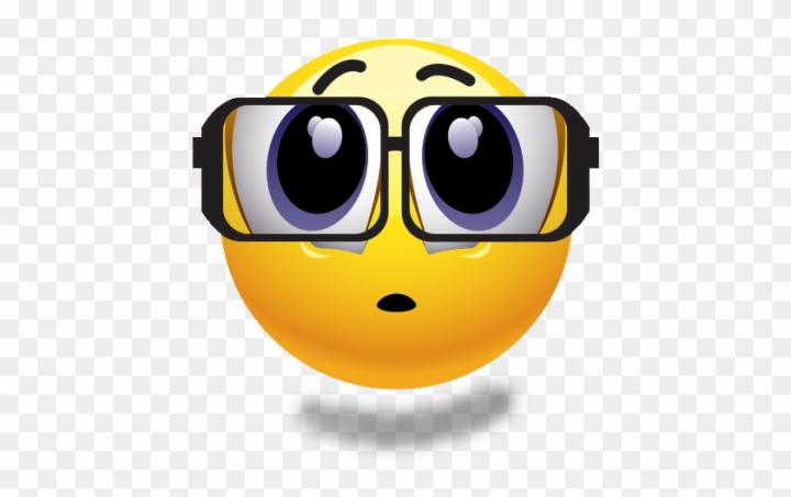 Free: Emoji Transparent Smiley Face Emoji With No Background - Smiley Face  With Glasses 