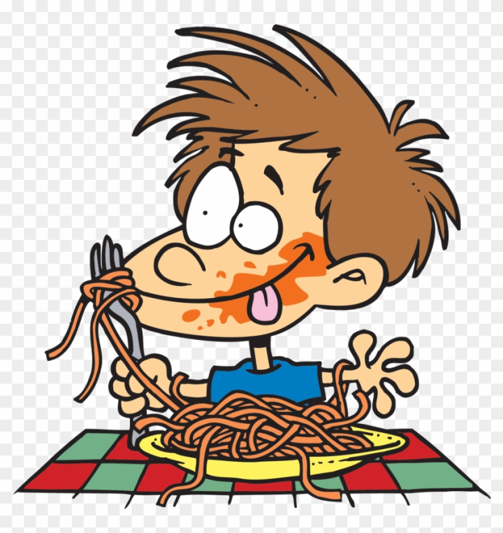 Free: Fat People Eating Pizza Cartoon - Eating Spaghetti Clipart - nohat.cc