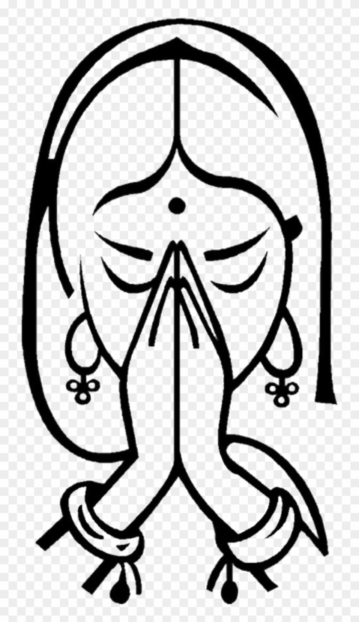 Namaste. Vector hand drawn symbol. Yoga Design Stock Vector | Adobe Stock