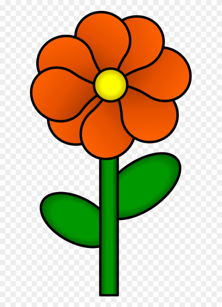 clip art orange flower