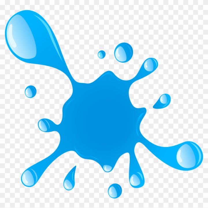 Free: Splat Clip Art - Blue Slime Transparent Pictire 