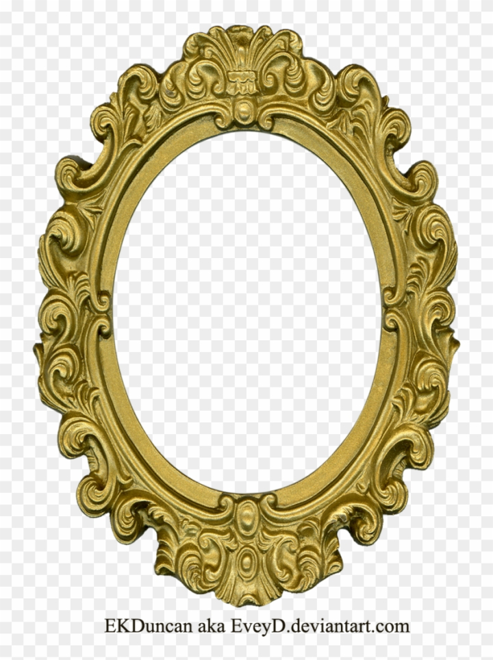 Ornate Gold Frame - Old Round Frame - PNG - Free transparent image