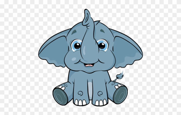 Free: Cute Cartoon Elephant Clip Art Baby Showers Kids Stuff - Cute Baby  Elephants Clipart 