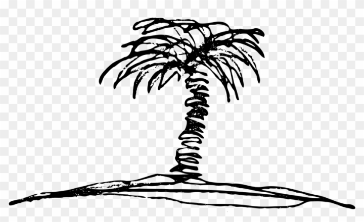 Sketch palm tree landscape. Tropical palm... - Stock Illustration  [58190198] - PIXTA