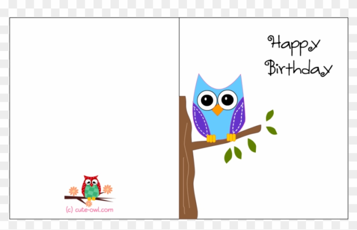 Owl Birthday Card Printable