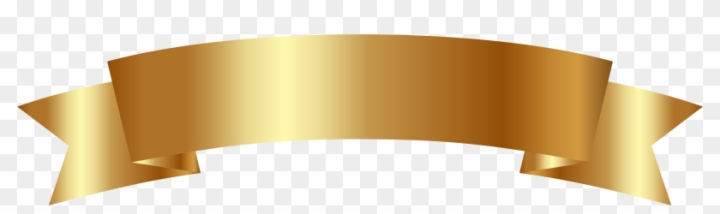 blank gold ribbon banner