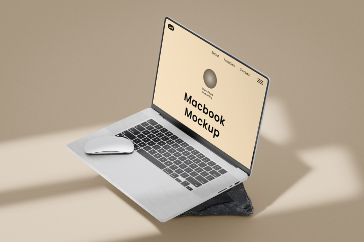 Free,MacBook,with,Mouse,Mockup,air,apple,computer,desktop,device,display,download,free,freebie,home office,laptop,macbook,open,pro,retina,screen