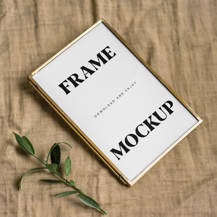 Free,Small,Golden,Frame,Mockup,download,frame,free,freebie,metal,metal frame,paper,photo,photo frame,picture,picture frame,poster,vertical