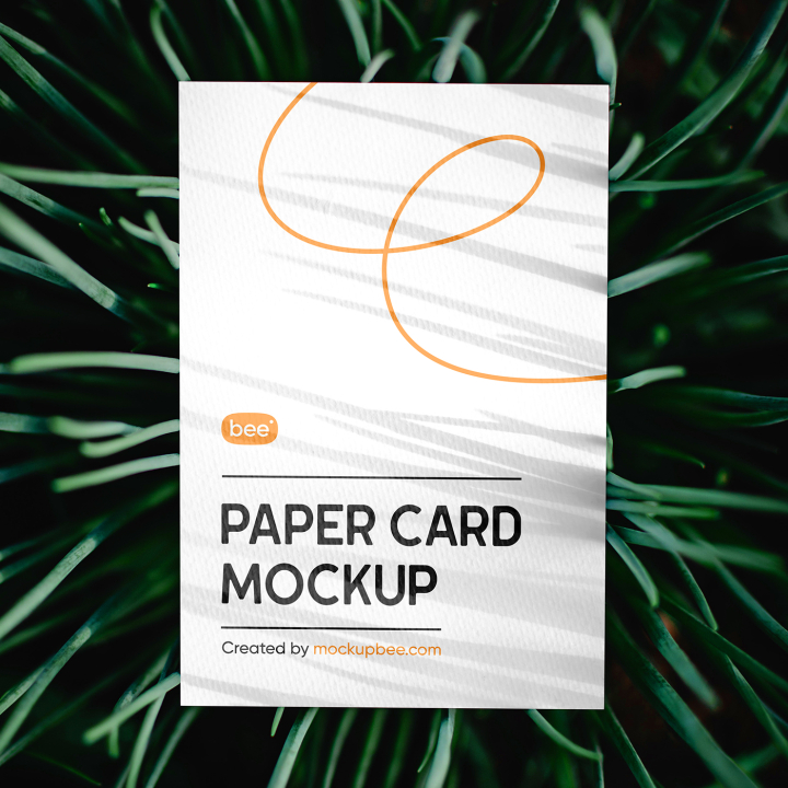 Free,Paper,Card,in,Grass,Mockup,brochure,business card,card,corporate,download,eco,free,freebie,information,leaflet,paper,stationery,vertical