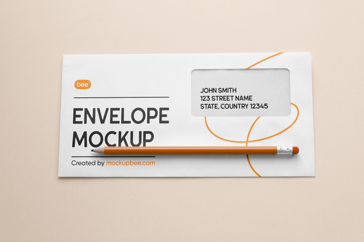 Free,Rectangle,Envelope,Mockup,classic envelope,corporate,dl envelope,envelope,envelope mockup,paper envelope