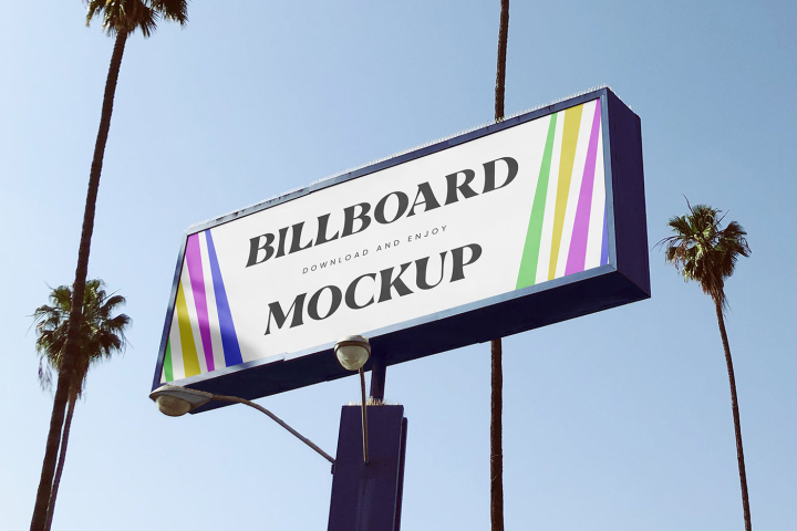 Free,Wide,Billboard,Mockup,advertising billboard,banner,billboard,commercial