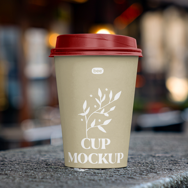 Free,Paper,Cup,on,Street,Mockup,coffee cup,eco paper cup,packaging,paper cup,take away
