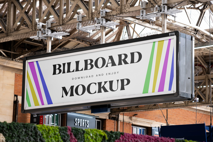 Free,Billboard,on,Victoria,Station,Mockup,advertising,banner,billboard,commercial