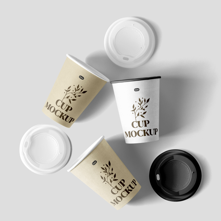 Free,Paper,Cups,Scene,Mockup,coffee cup,eco paper cup,packaging,paper cup,take away