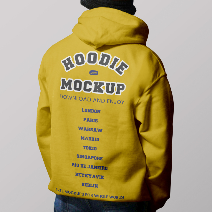 Free,Oversize,Hoodie,Mockup,back view,blouse,cotton hoodie,hat,hoodie,hoodie mockup,sweatshirt