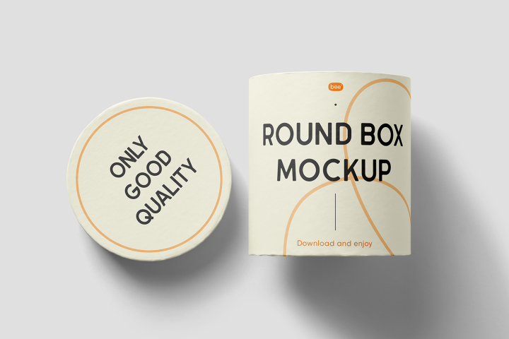 Free,Round,Box,with,Lid,Mockup,cover tube,eco box,label tube,packaging,paper tube