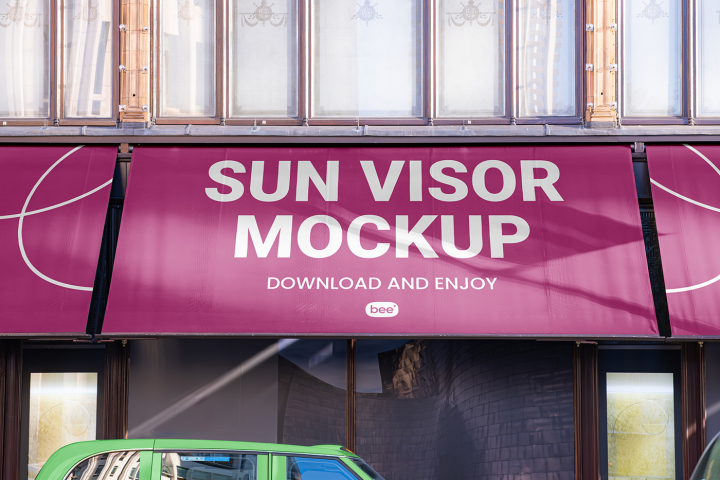 Free,Sun,Visors,Front,View,Mockup,gallery,pub,restaurant,storefront,sun visor,sunvisor