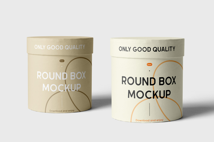 Free,Closed,Round,Box,Mockups,cover tube,eco box,label tube,packaging,paper tube