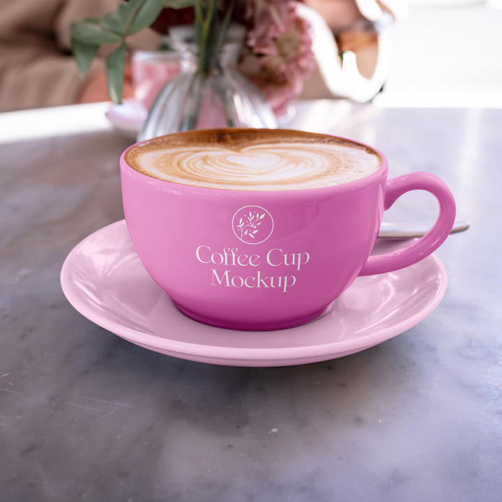 Free,Wide,Coffee,Cup,Mockup,cafe cup,coffee cup,glass cup,porcelain cup,saucer