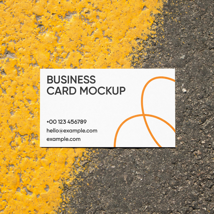 Free,Business,Card,on,Street,Mockup,business card,corporate,eco card,paper card,stationery,visiting card