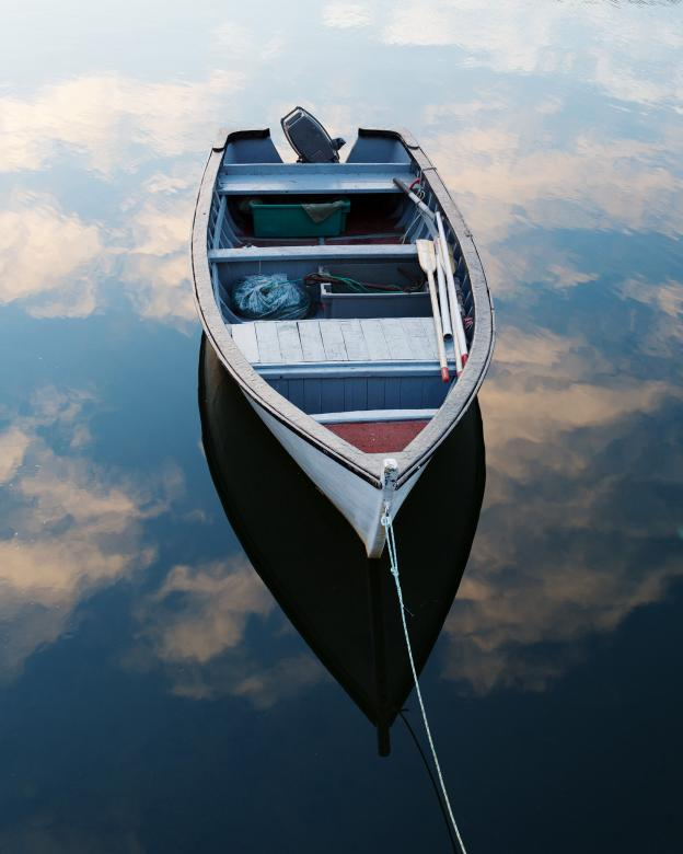 Fishing Boat Covered with Fishing Net Stock Photo - Image of color