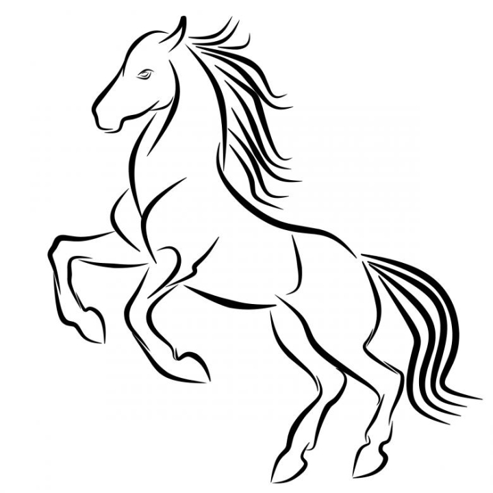 Horse animal tribal tattoo or racing sport mascot - Stock Illustration  [61011772] - PIXTA