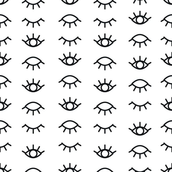 pattern,vector,background,repeat,illustration,minimal,minimalism,black,white,simple,eye,closedeye,devileye,netstockvault