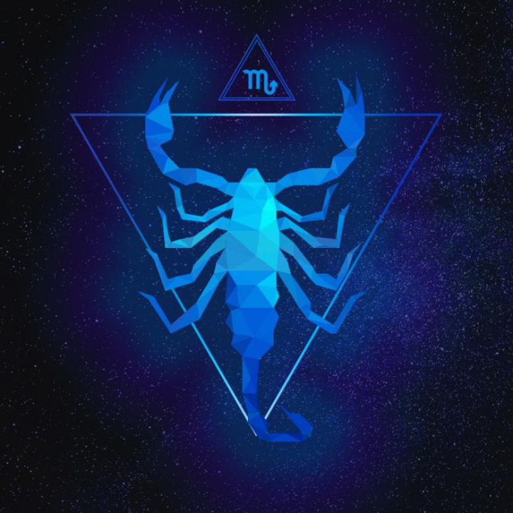 scorpion,zodiac,polygonal,artwork,blue,poly,illustration,netstockvault
