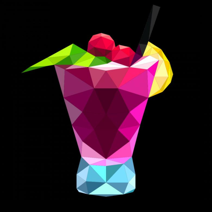 cocktail,drink,polygonal,origami,netstockvault
