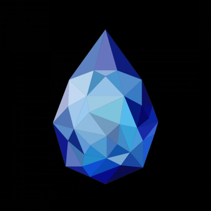 crystal,jewelry,polygonal,origami,drop,blue,netstockvault