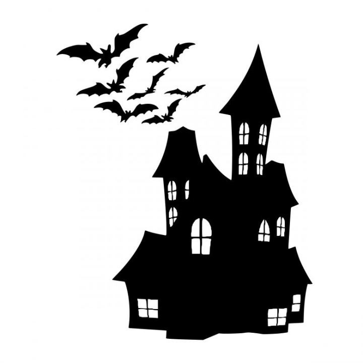 Free: Halloween house Silhouette - nohat.cc