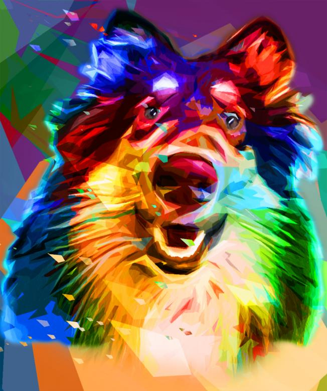 artwork,dog,color,coley,colorful,netstockvault