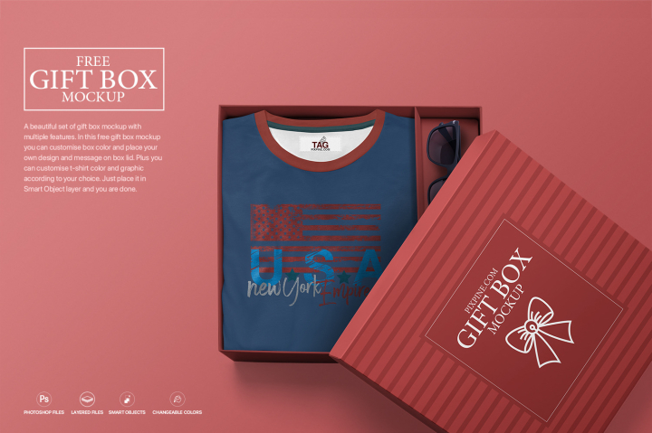 box branding,free mockup,freebie,gift box,shirt mockup,t-shirt